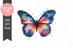 Colorful butterfly clipart png Product Image 1