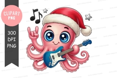 Rocking octopus in santa hat Product Image 1