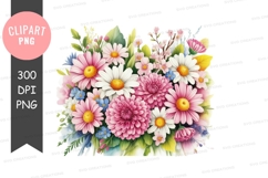 Beautiful bouquet of flowers png Product Image 1