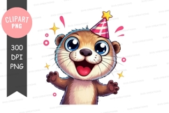 Celebrating otter clipart png Product Image 1