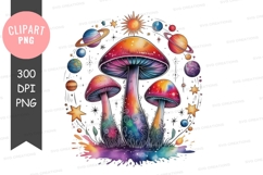 Cosmic mushrooms png Product Image 1