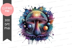 Cosmic mushroom clipart png Product Image 1