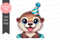 Celebrating otter clipart png Product Image 1
