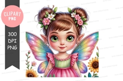 Magical fairy with colorful wings png Product Image 1
