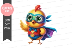 Superhero chick clipart png Product Image 1
