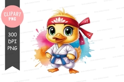 Karate duckling clipart png Product Image 1