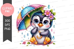 Cute penguin with umbrella Product Image 1