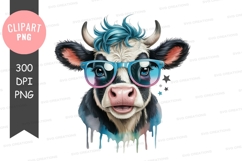 Cool cow clipart png Product Image 1