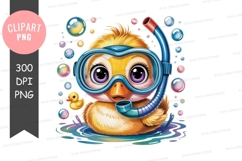 Adventurous duckling in scuba gear Product Image 1