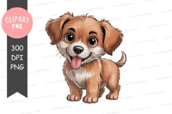Playful puppy clipart png Product Image 1