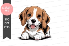 Playful puppy clipart png Product Image 1