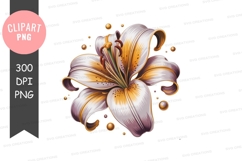 Elegant lily flower clipart png Product Image 1