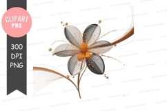 Abstract flower clipart png Product Image 1
