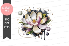 Elegant water lily clipart png Product Image 1