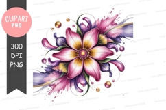 Vibrant floral illustration png Product Image 1