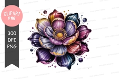 Vibrant flower clipart png Product Image 1