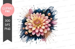 Vibrant flower splash png Product Image 1