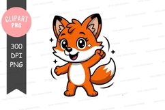 Happy dancing fox clipart png Product Image 1