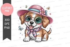 Stylish puppy clipart png Product Image 1
