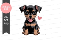 Happy puppy clipart png Product Image 1