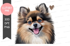 Happy pomeranian dog clipart png Product Image 1