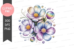 Delicate floral bouquet clipart png Product Image 1