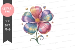 Colorful flower clipart png Product Image 1