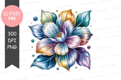 Colorful flower clipart png Product Image 1