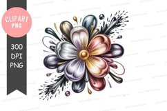 Colorful flower clipart png Product Image 1