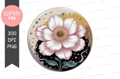 Elegant white flower clipart png Product Image 1