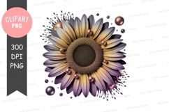 Elegant sunflower clipart png Product Image 1