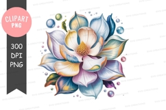 Colorful floral bouquet clipart png Product Image 1