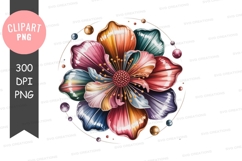 Colorful flower clipart png Product Image 1