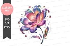 Vibrant flower clipart png Product Image 1