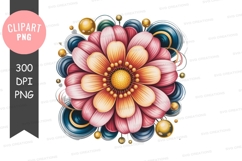 Vibrant floral design png Product Image 1