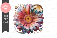Colorful daisy with water droplets Product Image 1
