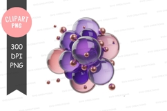Colorful 3d spheres clipart png Product Image 1