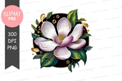 Elegant magnolia flower clipart png Product Image 1