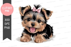 Cute yorkshire terrier puppy png Product Image 1