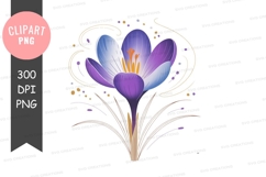 Vibrant purple flower clipart png Product Image 1