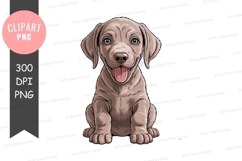 Happy puppy clipart png Product Image 1