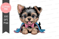 Adorable yorkie puppy with bow tie Product Image 1