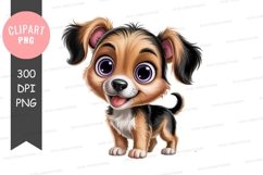 Happy puppy clipart png Product Image 1