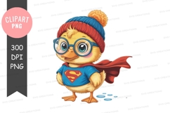 Superhero duck clipart png Product Image 1