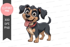Happy puppy clipart png Product Image 1