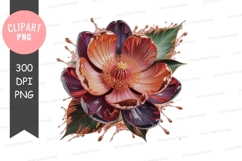 Vibrant flower clipart png Product Image 1