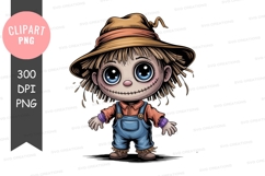Cute scarecrow clipart png Product Image 1