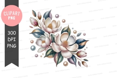 Elegant floral arrangement clipart png Product Image 1