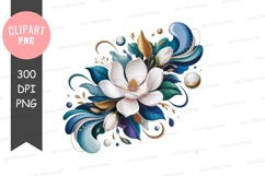Elegant floral design clipart png Product Image 1