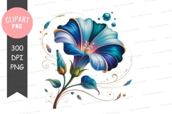 Blue flower clipart png Product Image 1